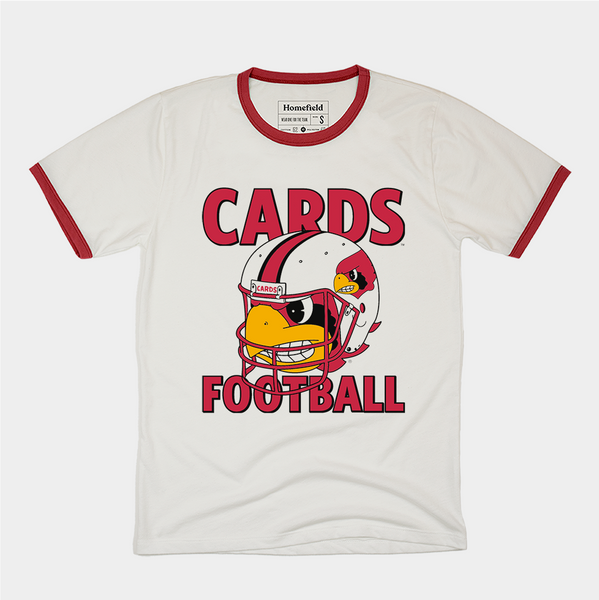 Homefield Louisville Cardinals Vintage 1968 Football Ringer Tee XXL / Charcoal